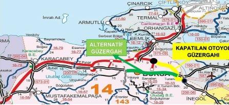 Orman yangınları nedeniyle Bursa ve Karabük'te bazı yollar trafiğe kapatıldı